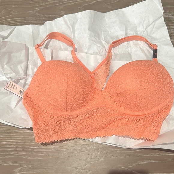 Victoria's Secret Other - Lace Longline Bralette - Coral
